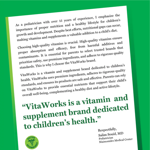 Elderberry Immune Support Chewable Vitamins for Kids – Vitamin C and Zinc Blend – 120 Count | Made in USA VitaWorks  Chewable