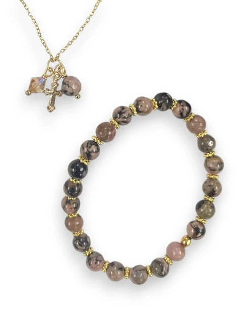 Elegant Birth Stone Gemstone Jewelry Sets | June and November Sets Michelle Marie Boutique  Bracelet and Necklace Set