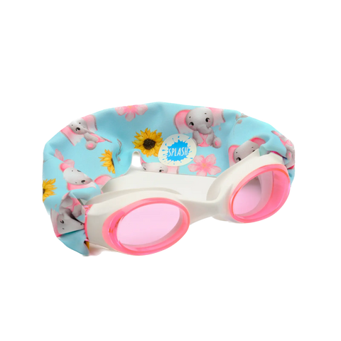 Ellie Swim Goggles With Tangle-Free Elephant Sunflower Strap – Kids To Adults | Assembled In USA Splash Place  Swim Goggles