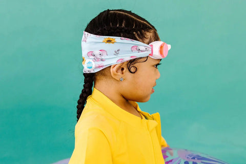 Ellie Swim Goggles With Tangle-Free Elephant Sunflower Strap – Kids To Adults | Assembled In USA Splash Place  Swim Goggles