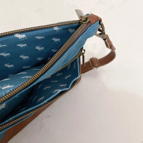 Ellis River Waxed Canvas Crossbody Bag – Lightweight Leather Accent | Handmade in USA Rogue Industries  Bag