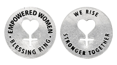 Empowered Women Pewter Blessing Ring Charm – Handcrafted Feminine Symbol Pendant | Made in USA Whitney Howard Designs  Blessing Ring