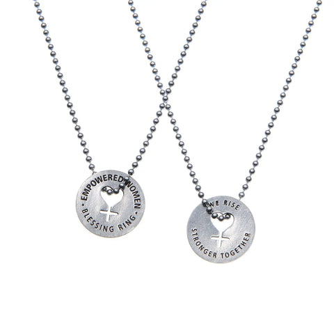 Empowered Women Pewter Blessing Ring Charm – Handcrafted Feminine Symbol Pendant | Made in USA Whitney Howard Designs  Blessing Ring
