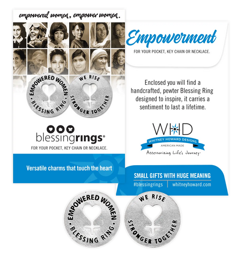 Empowered Women Pewter Blessing Ring Charm – Handcrafted Feminine Symbol Pendant | Made in USA Whitney Howard Designs  Blessing Ring