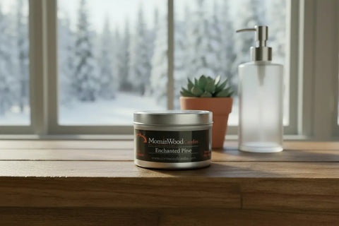Enchanted Pine - Soy Tin Collection MorninWood Candles  Candles