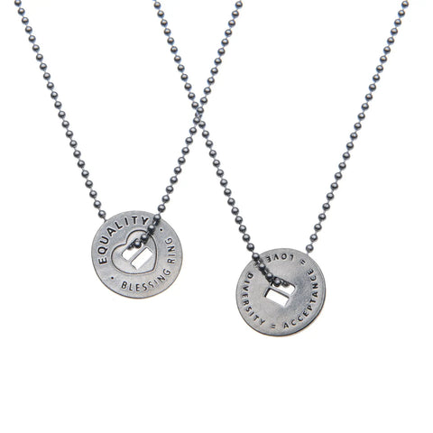 Equality Blessing Ring Charm – Recycled Pewter Token for Keychain or Necklace | Made in USA Whitney Howard Designs  Blessing Ring