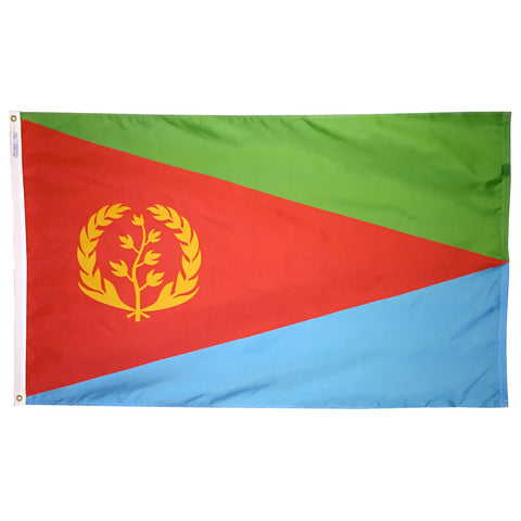 Eritrea Outdoor Flag Nylon with UV-Resistant SolarGuard Dyes – Durable Patriotic Display | Made in USA Freedom Flag and Pole 