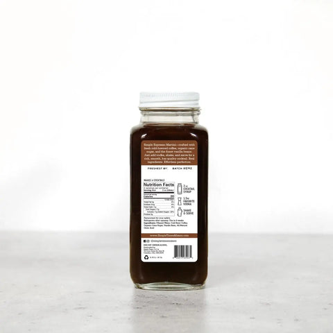 Espresso Martini Cocktail Syrup 8oz – Handcrafted Bar-Quality Cocktail Mixer | Made in USA Simple Times Mixers 
