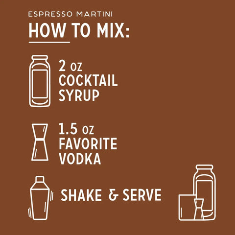 Espresso Martini Cocktail Syrup 8oz – Handcrafted Bar-Quality Cocktail Mixer | Made in USA Simple Times Mixers 