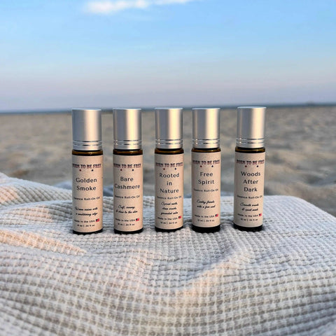 Essence Roll-On Fragrance Collection – 5-Pack Natural Scents with Avocado Oil | Made in USA Skin-Loving Perfumes Born to be Free  Essence Roll-On Oil