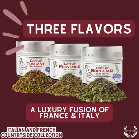 European Countryside Spice Blend Set – 3 Handcrafted Tins | Made in USA Gustus Vitae  Collections & Gift Sets