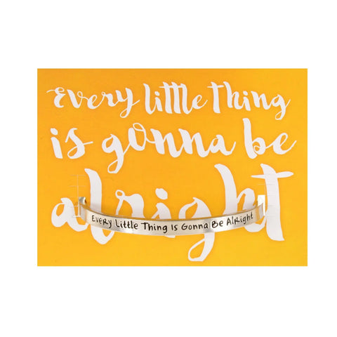 Every Little Thing Is Gonna Be Alright Inspirational Pewter Cuff Bracelet – Handcrafted Jewelry | Made in USA Whitney Howard Designs  Cuff Bracelets