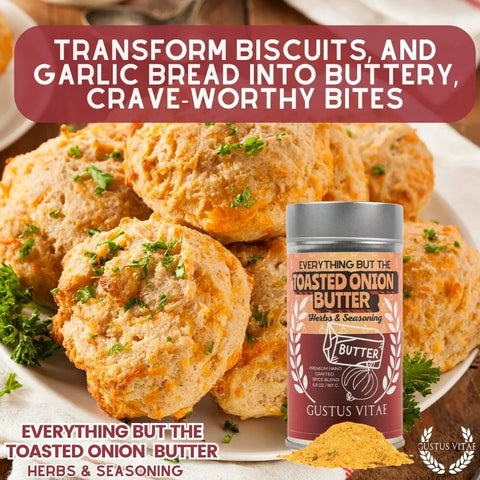 Everything But The Toasted Onion Butter Seasoning – 6.6 Oz Premium Handcrafted Spice Blend | Made in USA Gustus Vitae  Gourmet Seasonings