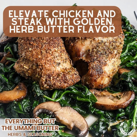 Everything But The Umami Butter 6.6 oz – Handcrafted Gourmet Herb Seasoning Blend | Made in USA Gustus Vitae  Gourmet Seasonings