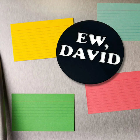 Ew David Funny 4 Inch Plastic Fridge Magnet – Made in USA Chatelet Manufacturing 