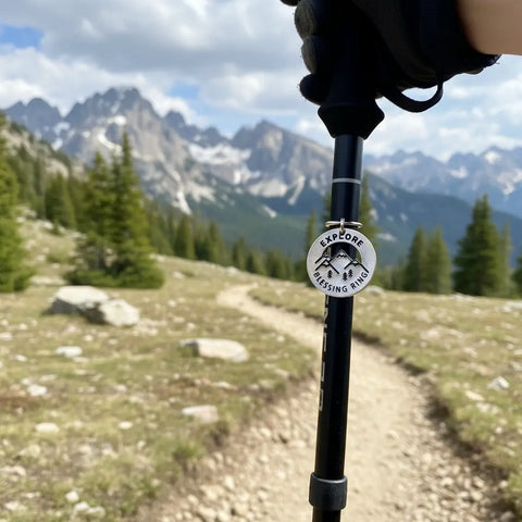 Explore Blessing Ring Charm – Handcrafted Pewter Mountain Token | Inspirational Adventure Gift | Made in USA Whitney Howard Designs  Blessing Ring