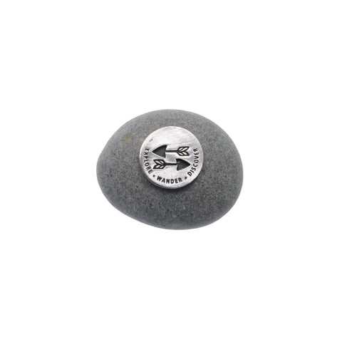 Explore Wander Discover Meditation Stone 3 Inch – Handcrafted River Rock Keepsake | Made in USA Whitney Howard Designs  Meditation Stones