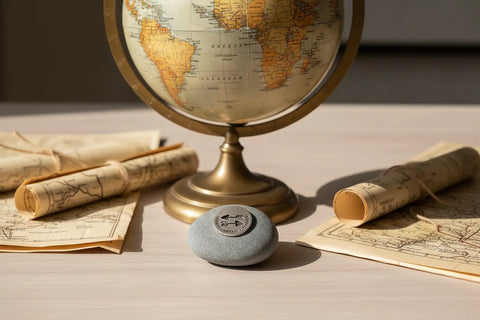 Explore Wander Discover Meditation Stone 3 Inch – Handcrafted River Rock Keepsake | Made in USA Whitney Howard Designs  Meditation Stones
