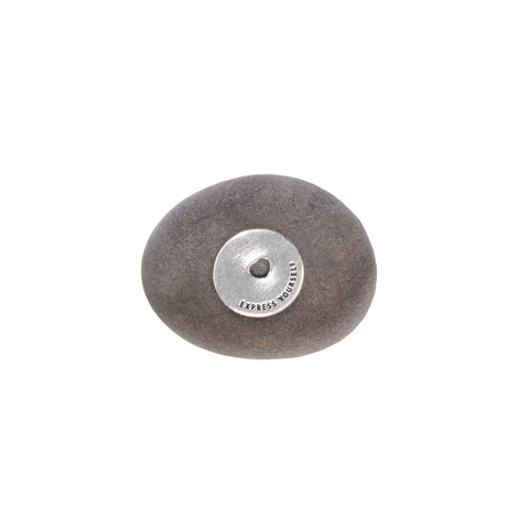 Express Yourself Meditation Stone – Handcrafted River Rock with Pewter Accent | Inspirational Gift Made in USA Whitney Howard Designs  Meditation Stones