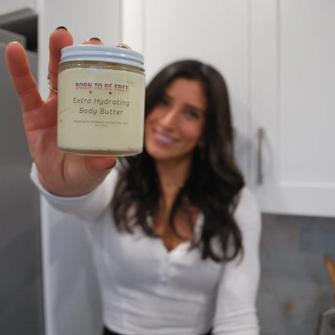 Extra Hydrating Body Butter 4 oz – Nourishing Skin Moisturizer with Beef Tallow & Essential Oils | Made in USA Born to be Free  Body Butter