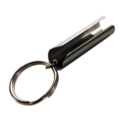 The Tallac House Lip Balm Keychain is a stainless steel, USA-made holder for extra-large lip balms only.
