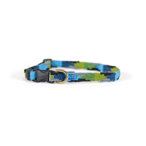 Extra Small Adjustable Dog and Cat Collar 8-12 Inch – Argyle Pattern Side Release | Made in USA Auburn Leathercrafters  item