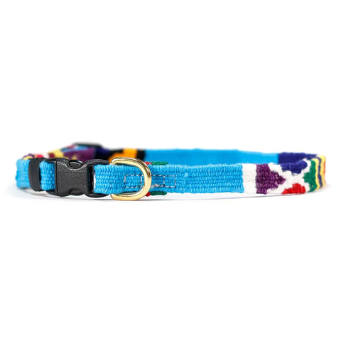 Extra Small Adjustable Pet Collar 8-12 Inch – Side Release Durable Cat Dog Collar Moab Sky | Made in USA Auburn Leathercrafters  item