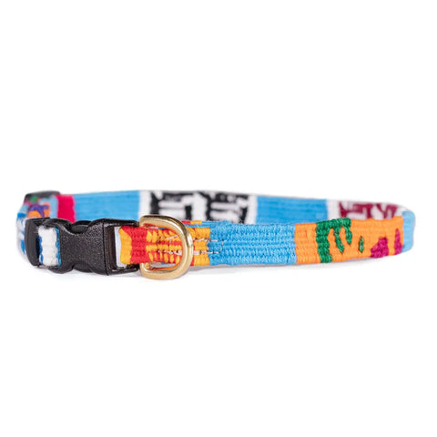 Extra Small Adjustable Side Release Pet Collar 8-12 Inch – Colorful Design | Made in USA Auburn Leathercrafters  item