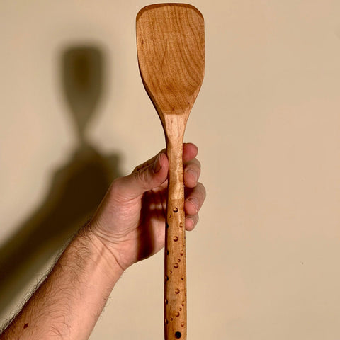 Handmade Wooden Spatula With Dimpled Grip – Ergonomic Kitchen Tool | Made in USA Shop Cat Woodworks  item