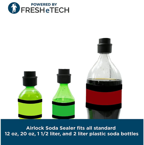 FRESHeTECH Carbonation Saver 5 Pack – Soda Bottle Sealer | Made in USA Chatelet Manufacturing 