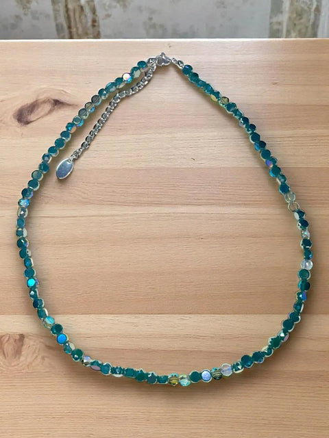 Faceted Beaded Circle Pendant Necklace – Adjustable Length with Stainless Steel Clasp | Made in USA Michelle Marie Boutique  Necklaces