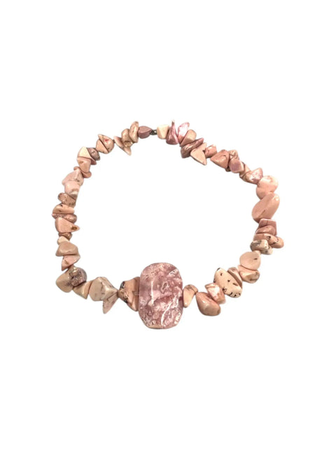 Faceted Rhodonite Stone Stretch Bracelet – Handmade Healing Gemstone Jewelry | Made in USA Elastic Band Michelle Marie Boutique  Bracelets