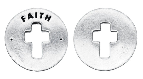 Faith Blessing Ring Charm 1 Inch – Handcrafted Pewter Cross Token | Inspirational Gift Whitney Howard Designs  Blessing Ring