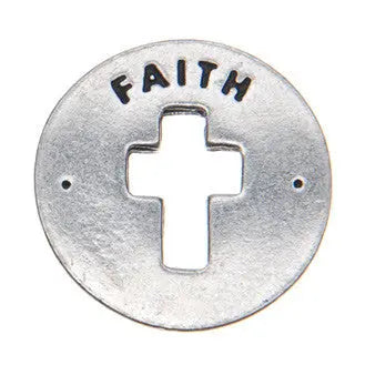 Faith Blessing Ring Charm 1 Inch – Handcrafted Pewter Cross Token | Inspirational Gift Whitney Howard Designs  Blessing Ring