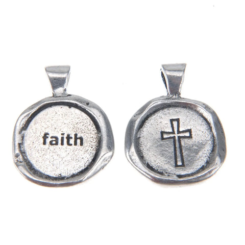 Faith-Inspired Handcrafted Pewter Wax Seal Charm Pendant – Spiritual Symbol Jewelry | Made in USA Whitney Howard Designs  Wax Seals
