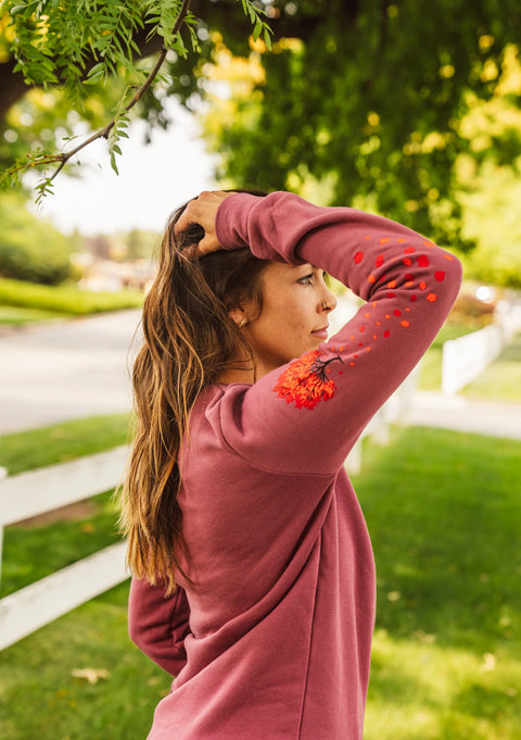 Fall Maple Women's Crewneck Sweatshirt – Relaxed Fit Apparel | Made in USA Fireside Pine  Hoodie