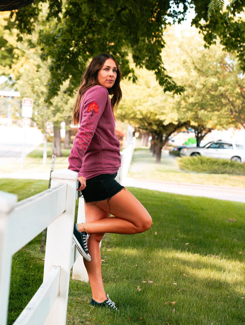 Fall Maple Women's Crewneck Sweatshirt – Relaxed Fit Apparel | Made in USA Fireside Pine  Hoodie