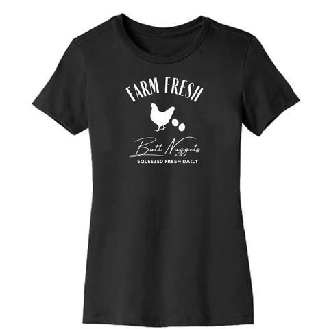 Farm Fresh Butt Nuggets Organic Cotton Unisex T-Shirt – Made in USA Suede Kloth 