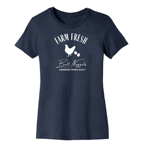 Farm Fresh Butt Nuggets Organic Cotton Unisex T-Shirt – Made in USA Suede Kloth 