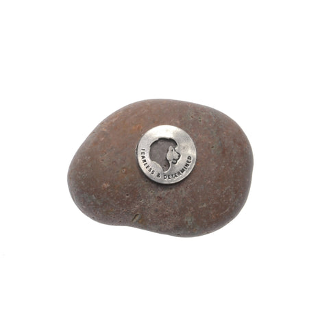 Fearless & Determined Meditation Stone – Handcrafted River Rock Strength Token | Made in USA Whitney Howard Designs  Meditation Stones