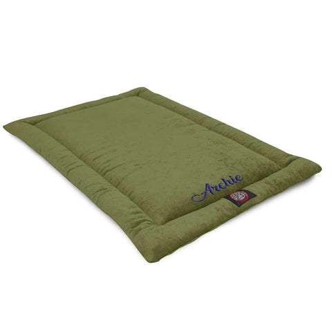 Personalized Villa Dog Crate Mat – Plush High Loft Bedding | Made in USA Majestic Pet 
