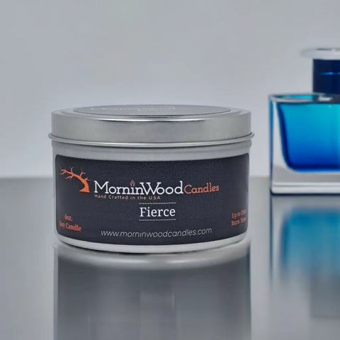 Fierce Masculine Soy Tin Candle 6.5oz – Handcrafted Home Fragrance – Clean Burn – Made in USA MorninWood Candles  Candles