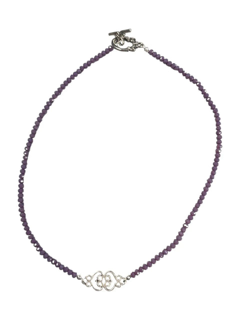 Filigree Beaded Necklace | Peacock Green & Dusty Purple Michelle Marie Boutique  Necklaces