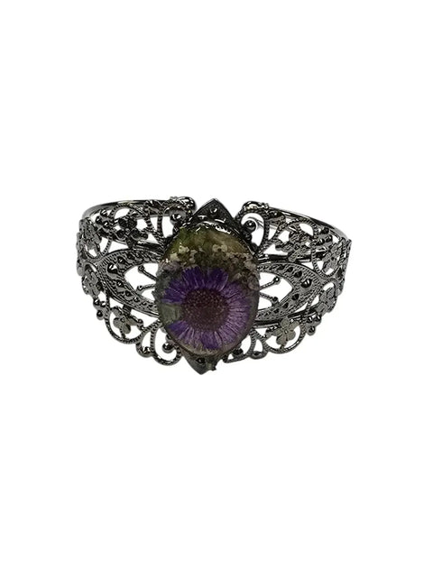 Filigree Bracelet With Flower Oval Centerpiece Michelle Marie Boutique  Bracelets