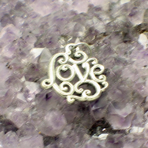 Filigree Love Charm Pendant 1.25 Inch – Detailed Pewter Jewelry Accent | Made in USA Michelle Marie Boutique  Charms and Pendants