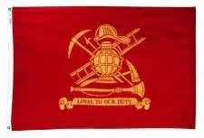 Firefighters Tribute Flag – 200 Denier Outdoor Nylon with UV-Resistant SolarGuard Dyes | Made in USA Freedom Flag and Pole 