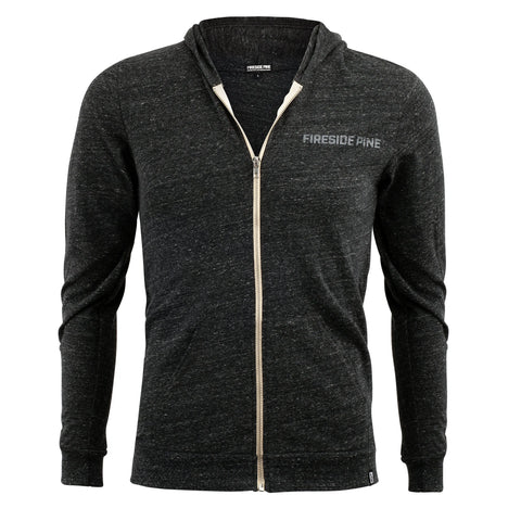 Fireside Pine Grey Zip-Up Hoodie – Eco-Friendly Comfort – Made in USA Fireside Pine  Hoodie