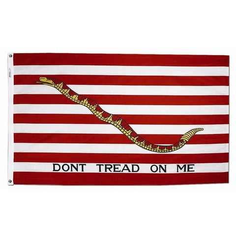 First Navy Jack Flag – Durable Outdoor Nylon Don't Tread on Me Flag | Made in USA Freedom Flag and Pole 
