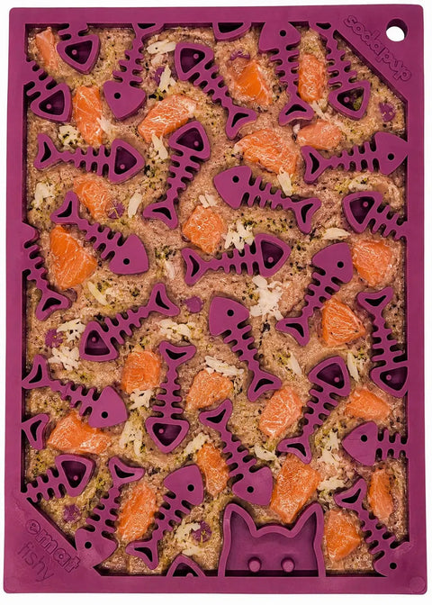 Fishy Design Enrichment Lick Mat – Small 8x6 Inch – Pet Feeding Aid | Made in USA SodaPup  EMAT