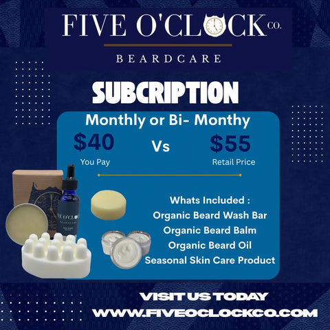 Five O' Clock Co. Beard Grooming Kit – Organic Beard Oil and Balm Set | Made in USA Five O' Clock Co. 